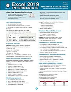 Excel 2019 Intermediate Reference and Cheat Sheet by In 30 Minutes